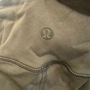 Olive Green Lululemon crop leggings for yoga, workout. Sz 10